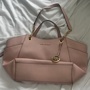 Michael Kors Blush Pink Tote with Gold Accents